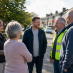 Neighbourhood Action Group residents discussing community safety in a local meeting
