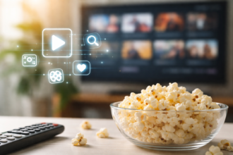 Novafork streaming platform interface on a modern device