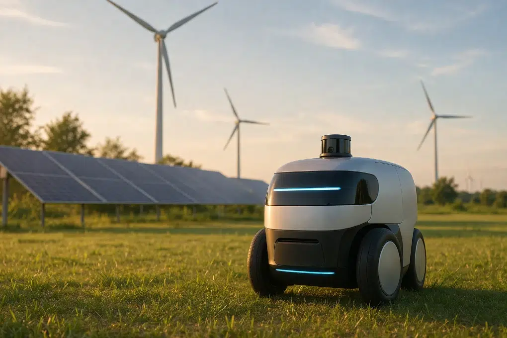 Rolerek smart and sustainable technology concept with modern connected devices