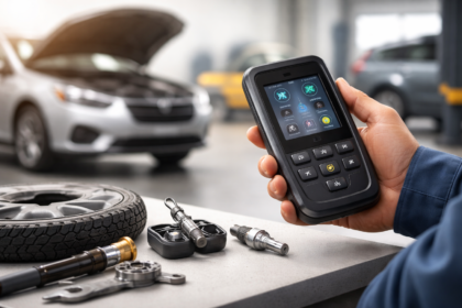 TPMS Scan Tool used for tire pressure sensor diagnostics and relearn