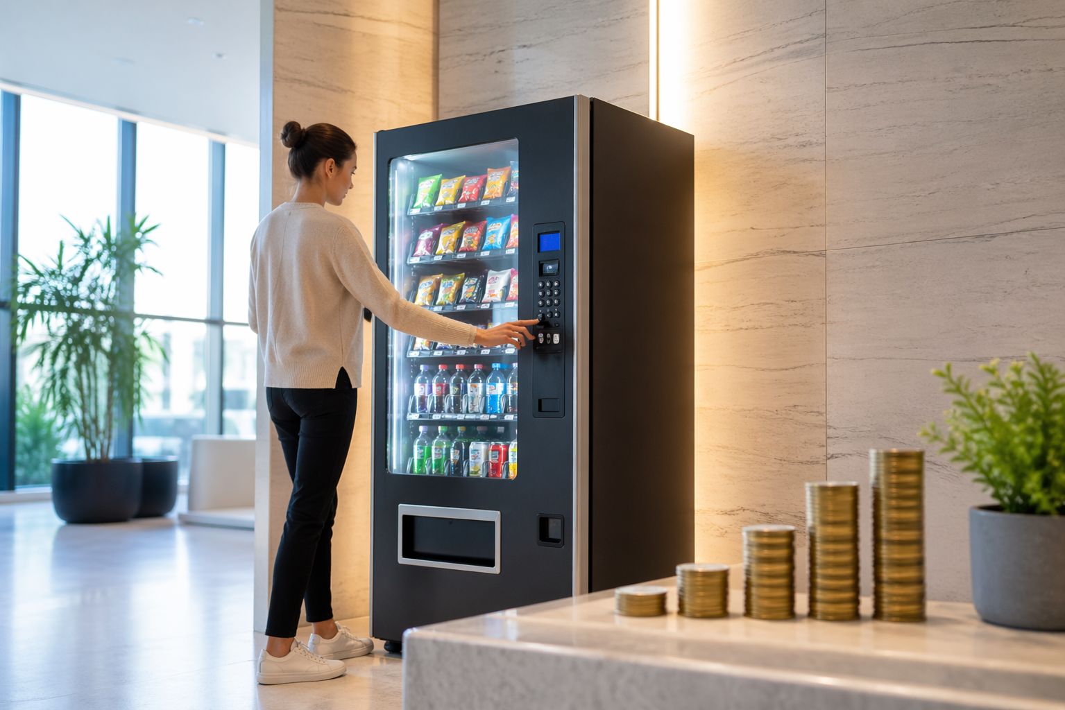 Vending Machine business ideas for passive income in offices, gyms, apartments, and travel locations